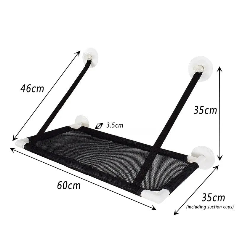 Hamac de fenêtre pour chats : Lit balançoire confortable en toile - Lit balançoire confortable supporter jusqu’à installation facile