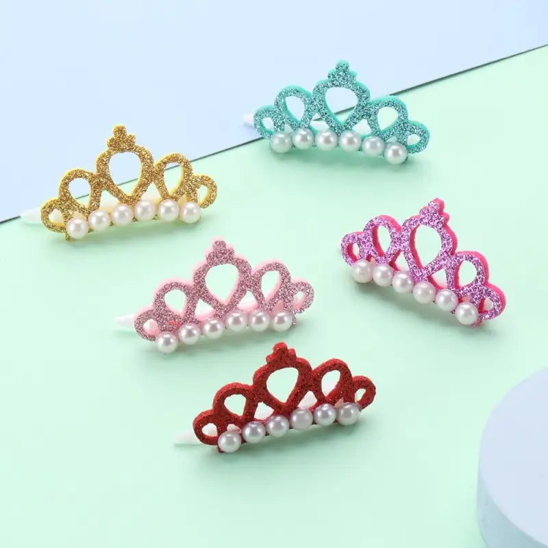 Barrettes à cheveux avec fausses perles pour petits chiens, faciles à attacher