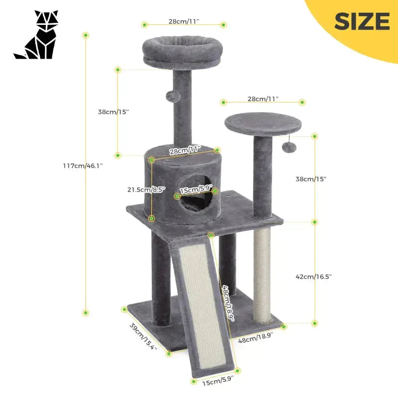 Arbre à chat de luxe - Arbre à chat durable pour des années d’utilisation - Arbre à Chat