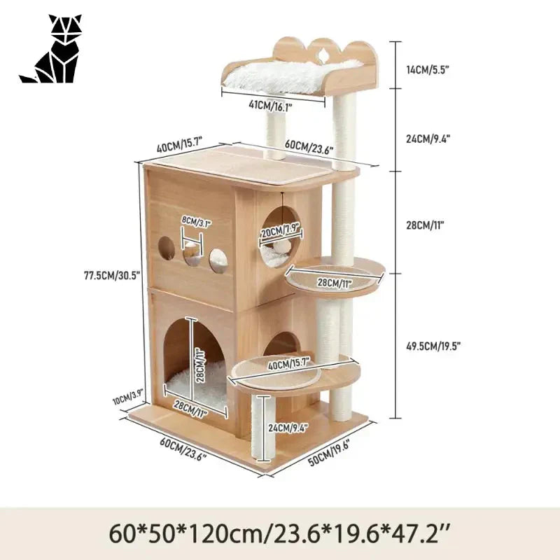 Arbre à chat escalade avec un jeu vertical - Climbing Cat Tree with Scratching Pad