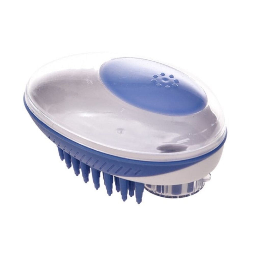 Brosse de massage en silicone pour chien et chat