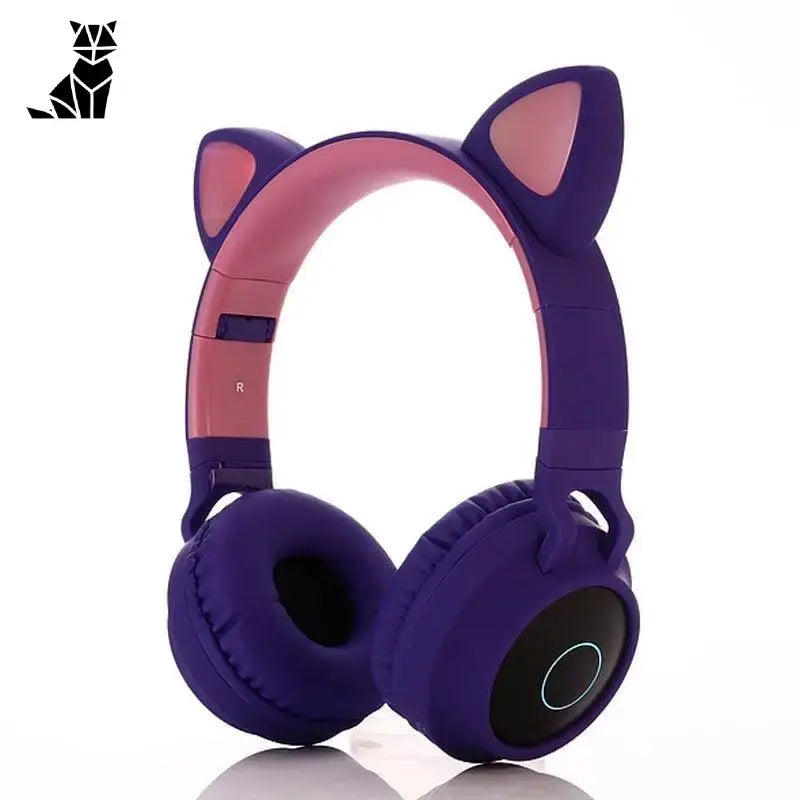 Casque Audio Oreilles De Chat Avec Sortie Usb Lumineuse