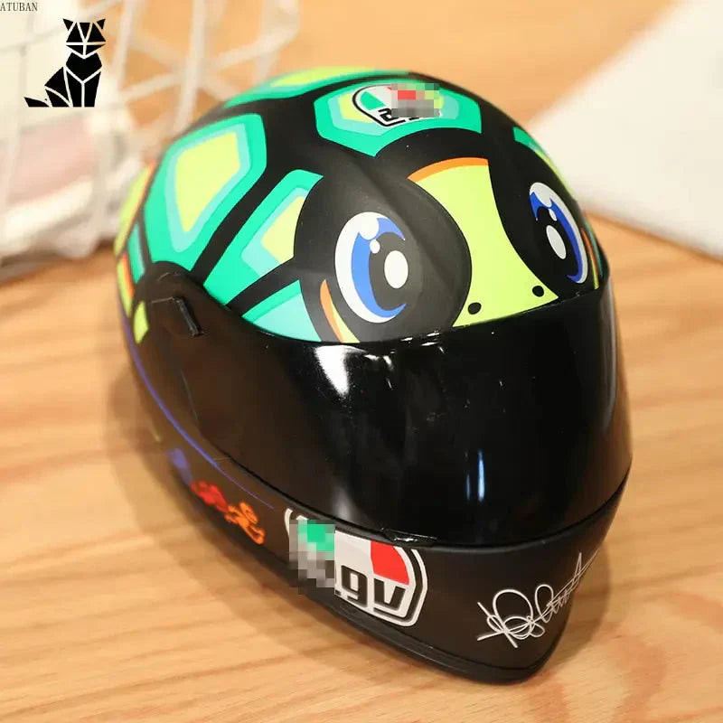 Casque à motifs colorés pour chiens et chats - Idéal pour les sorties à moto