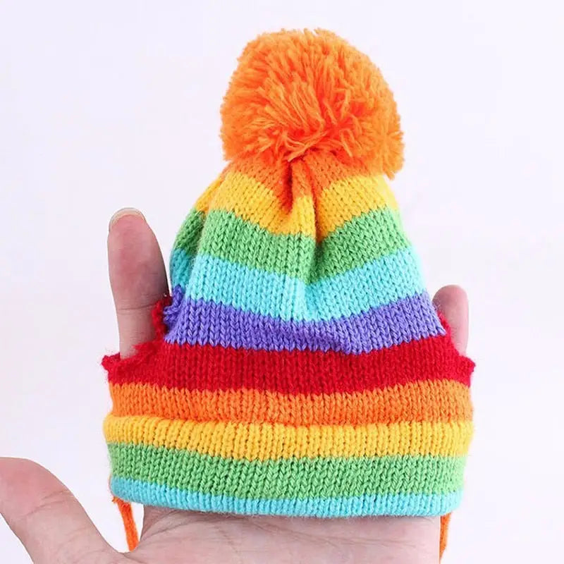 Chapeau pour Chat Hiver Coloré (chapeau + écharpe