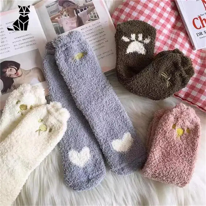 Chaussettes Motif Chat: Douceur Et Tendresse Pour Le Télétravail