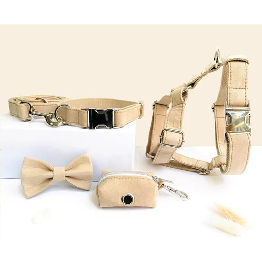 Kit Complet Chien Personnalisé Coton Beige