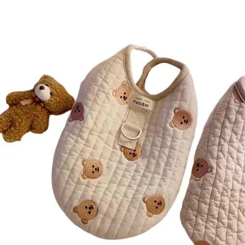 Sac de couchage pour bébé polaire avec ours en peluche ; Comfort Coat doux pour chiens et chats Transparent Background