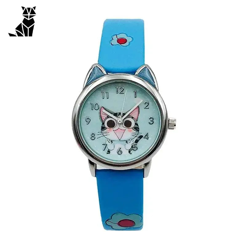 Montre Chaton Enfant: Le Cadeau Parfait Pour Les Petites Amoureuses Des Chats - Bleu