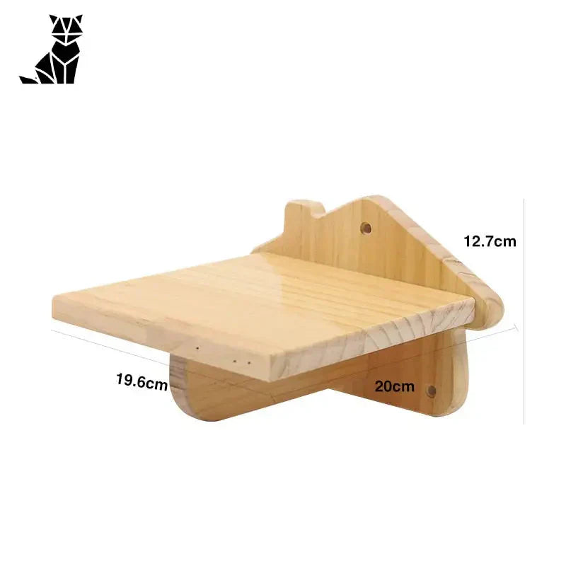 Etagère en bois avec chat - partie du mur d’escalade pour chat, jeu vertical unique