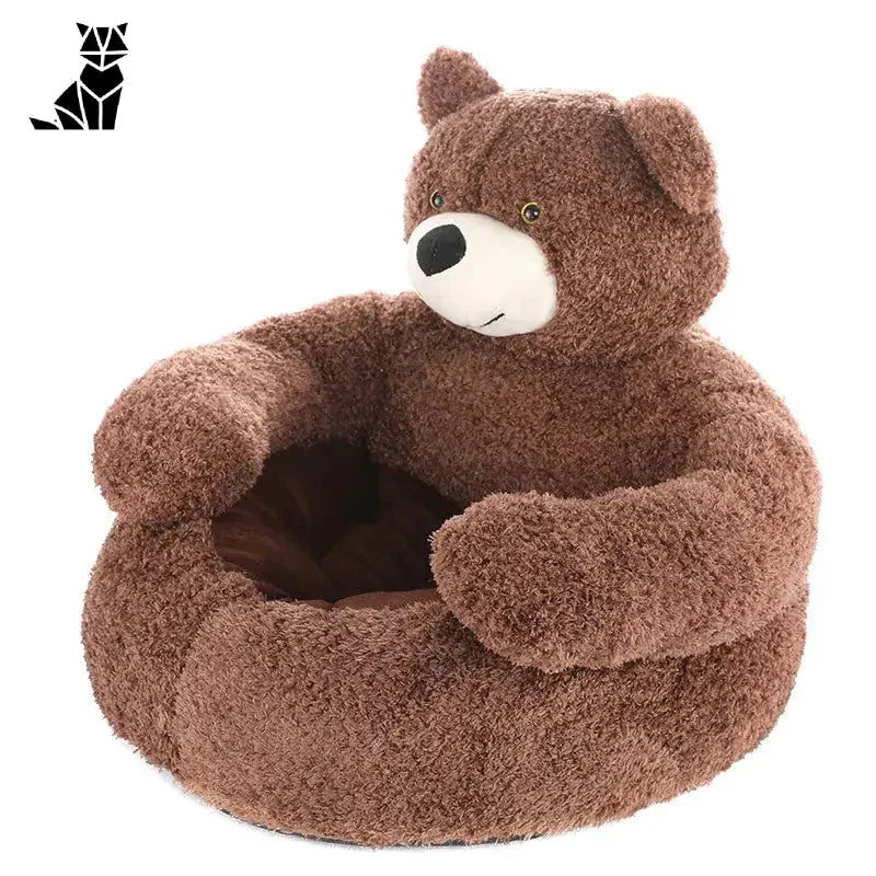 Nid d’hiver doux pour chiens - câlin dours lit en forme d’ourson pour des hivers douillets