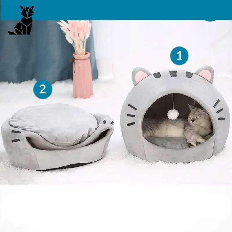 Panier à Tête de Chat Tête: le Lit Idéal pour votre Chat