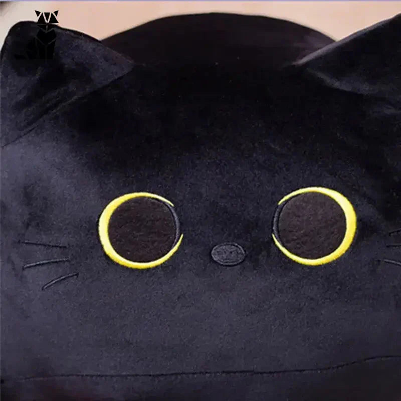 Peluche pour chat Uninterrupted Cuddles : Chat Peluche noir aux yeux jaunes