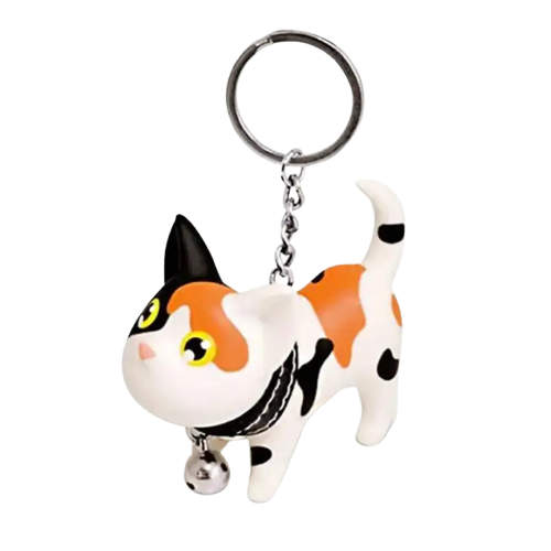 Porte-clefs Chat Avec Petite Clochette: Ne Perdez Plus Vos Clés! Calico Transparent Background