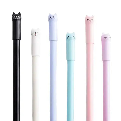 Stylo Petite Tête Chat Mignon Pour égayer Votre Bureau Transparent Background