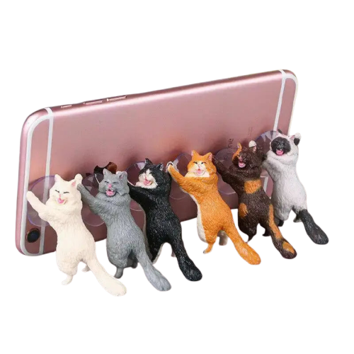 Support De Téléphone Chat Adorables Chats Pour Un Confort Ultime Transparent Background