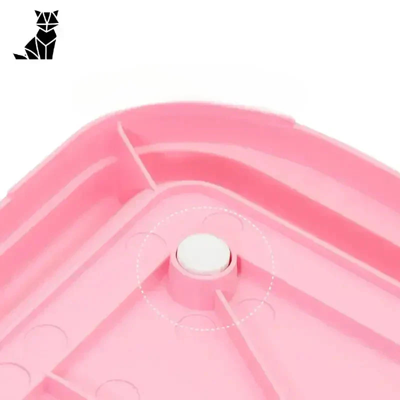 Bac en plastique rose avec couvercle blanc, toilettes pour chiens - solution hygiénique pratique